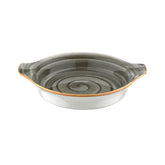 Bonna China Gris dia.9.75" h:1.75" 25 oz. Round Grey Porcelain Oven Dish